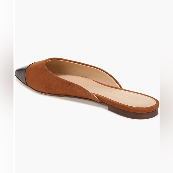 Veronica Beard Women’s Carlotta Flat in Size 5 in Black/Carmel - Picture 5 of 13